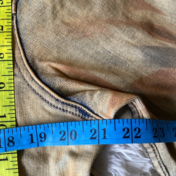 New men’s Sz L Si Tu Veux casual tie dyed casual party denim jean jacket - Picture 12 of 14